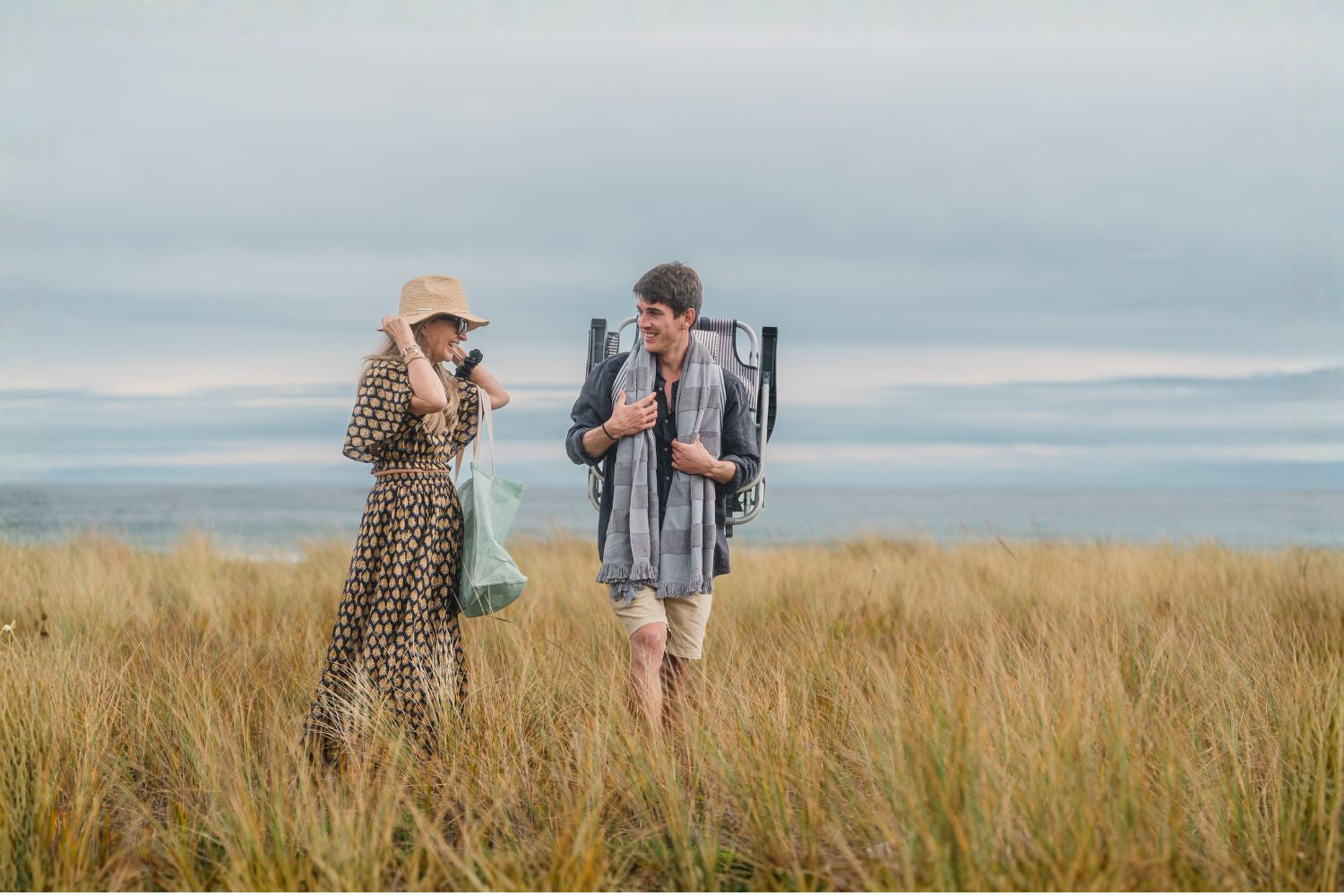 silla de playa con mochila
