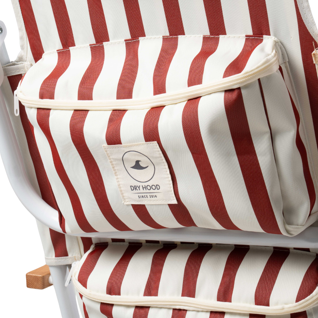 Silla playa Vintage Rojo Lineas, vista 6 | DryHood