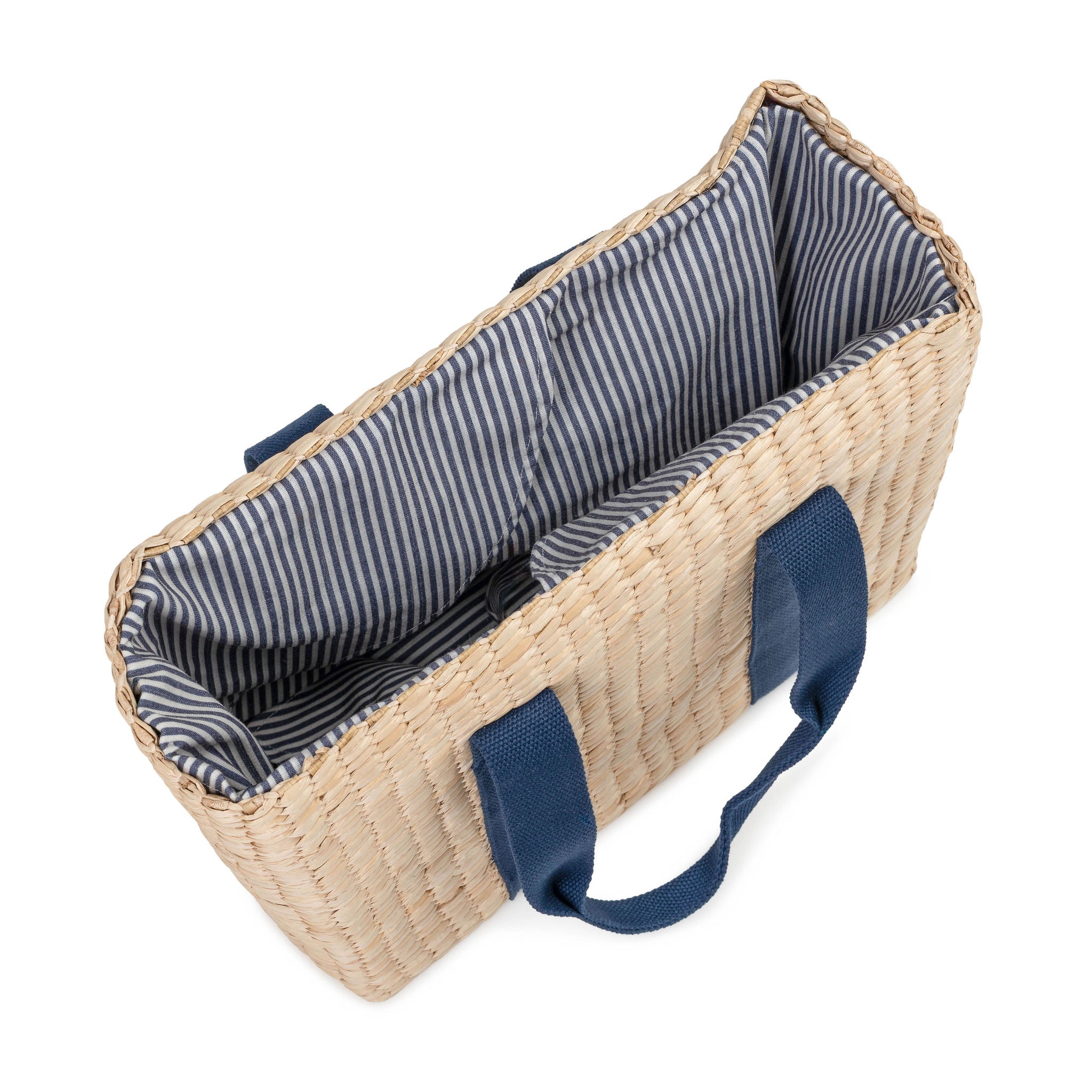 bolso de rattan con cierre de cinta