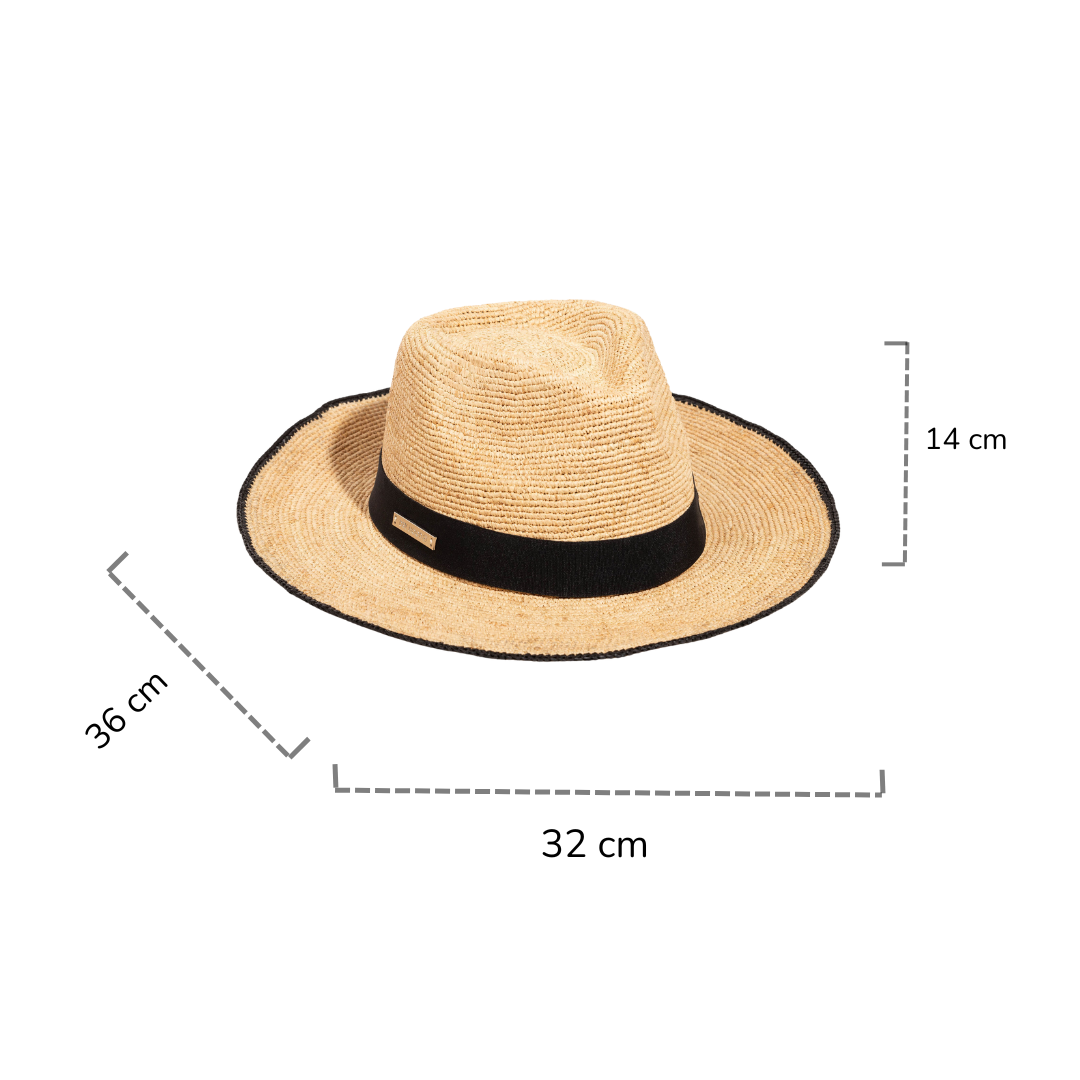 Sombrero Playa Portofino Negro