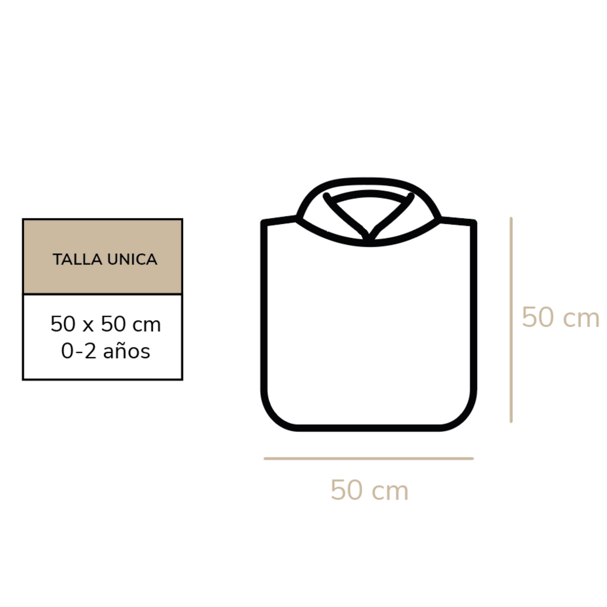 Medidas poncho toalla baby