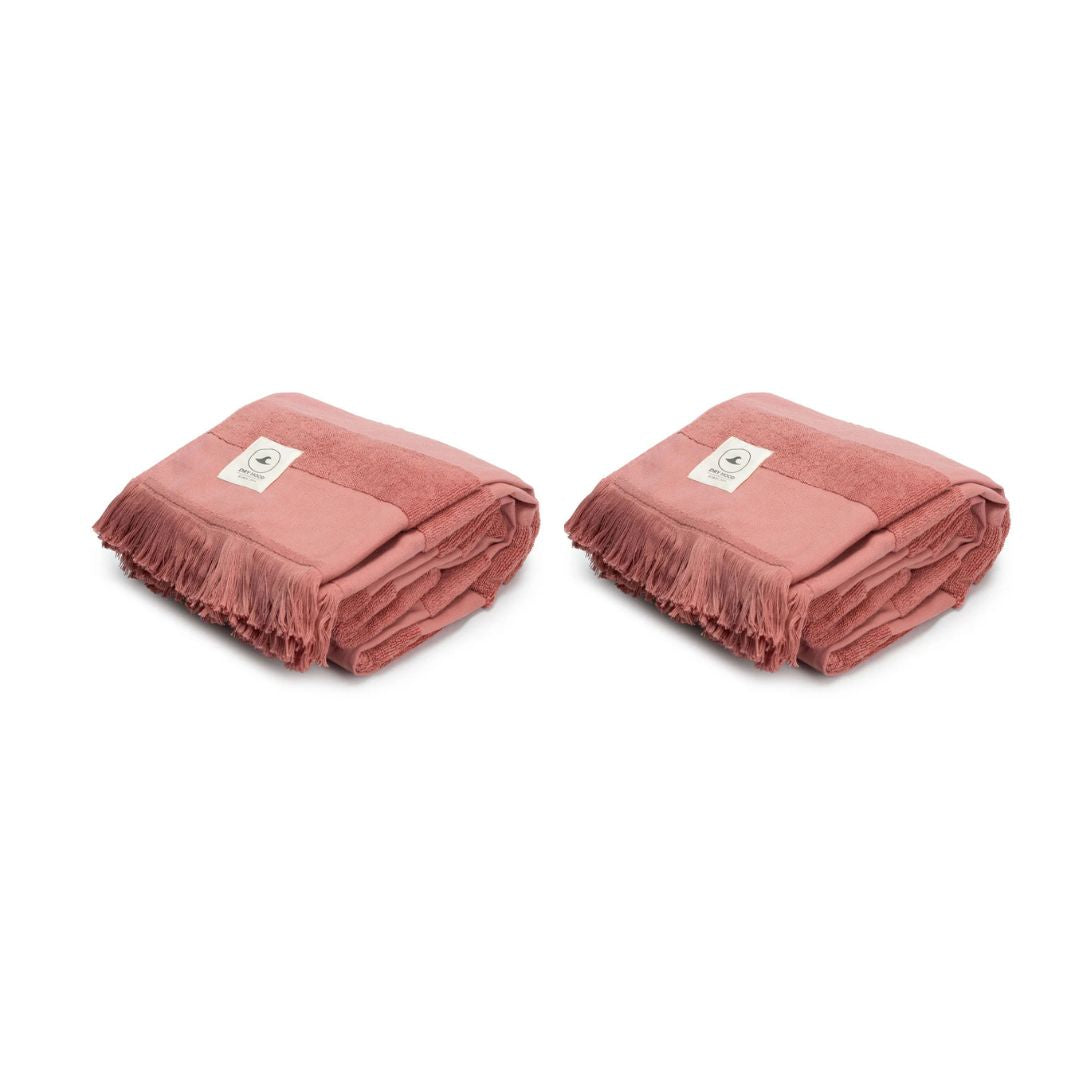 Pack 2 Toallas Menorca Rojas