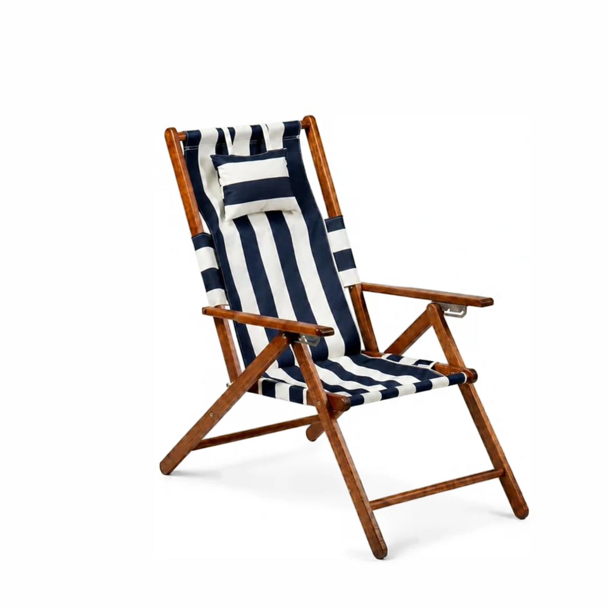 Silla Madera Casablanca Azul Lineas