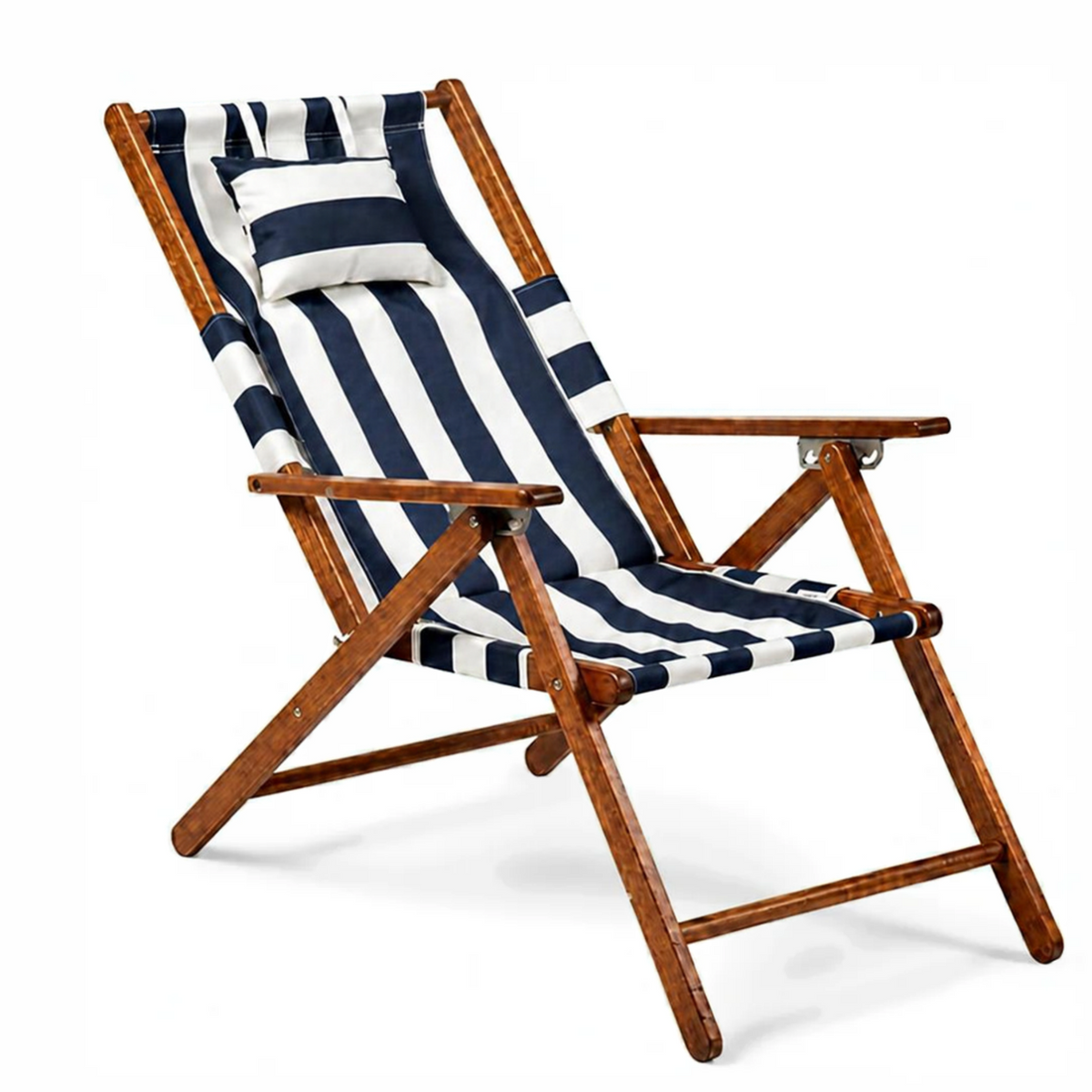 Silla Madera Casablanca Azul Lineas