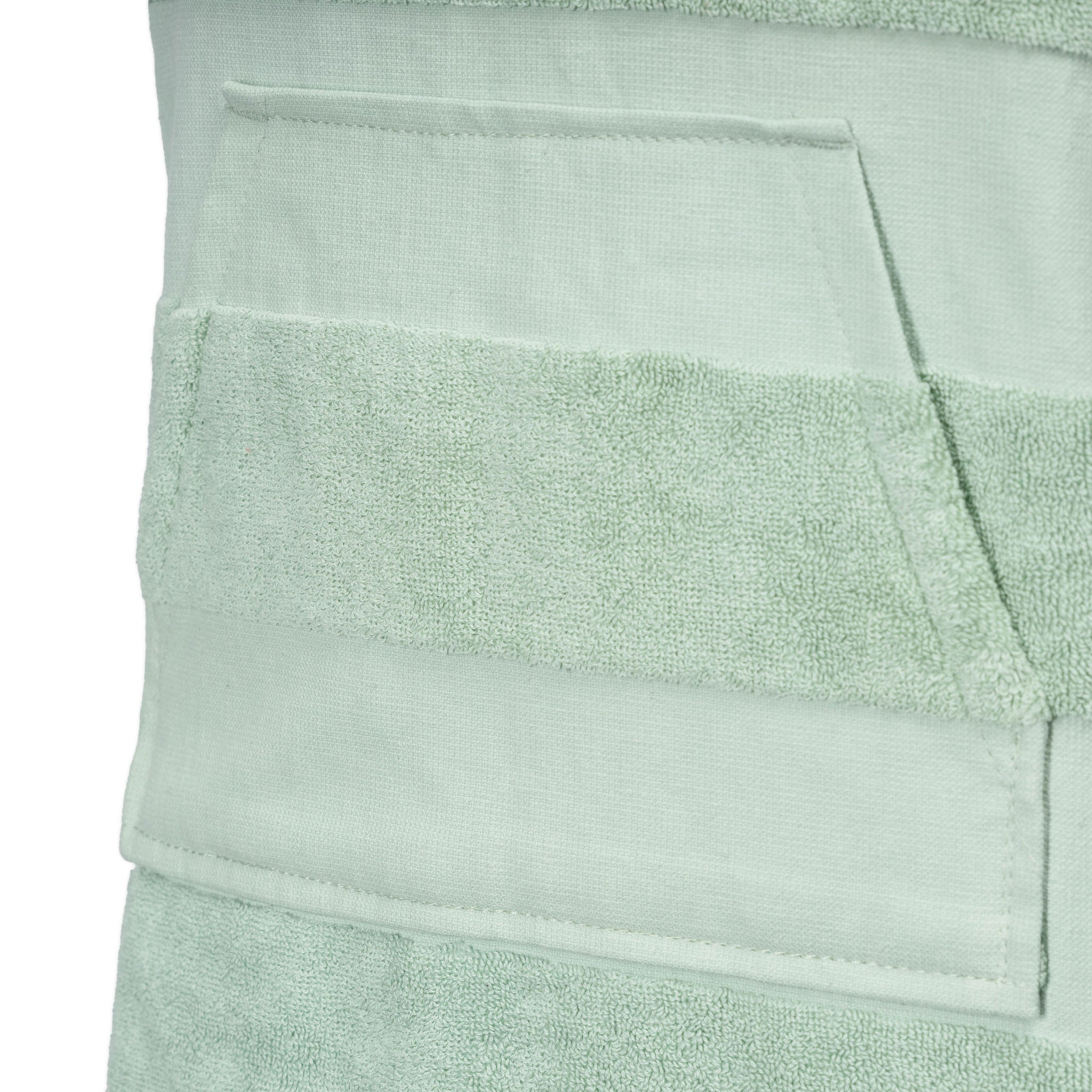 Poncho toalla verde con bolsillo