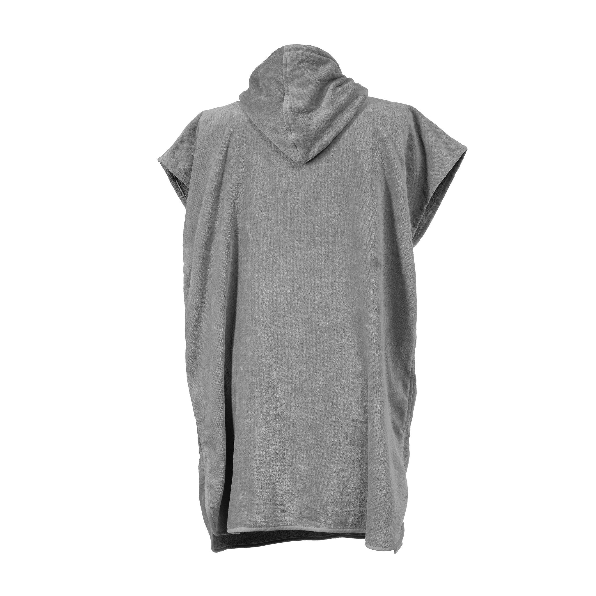 poncho toalla gris