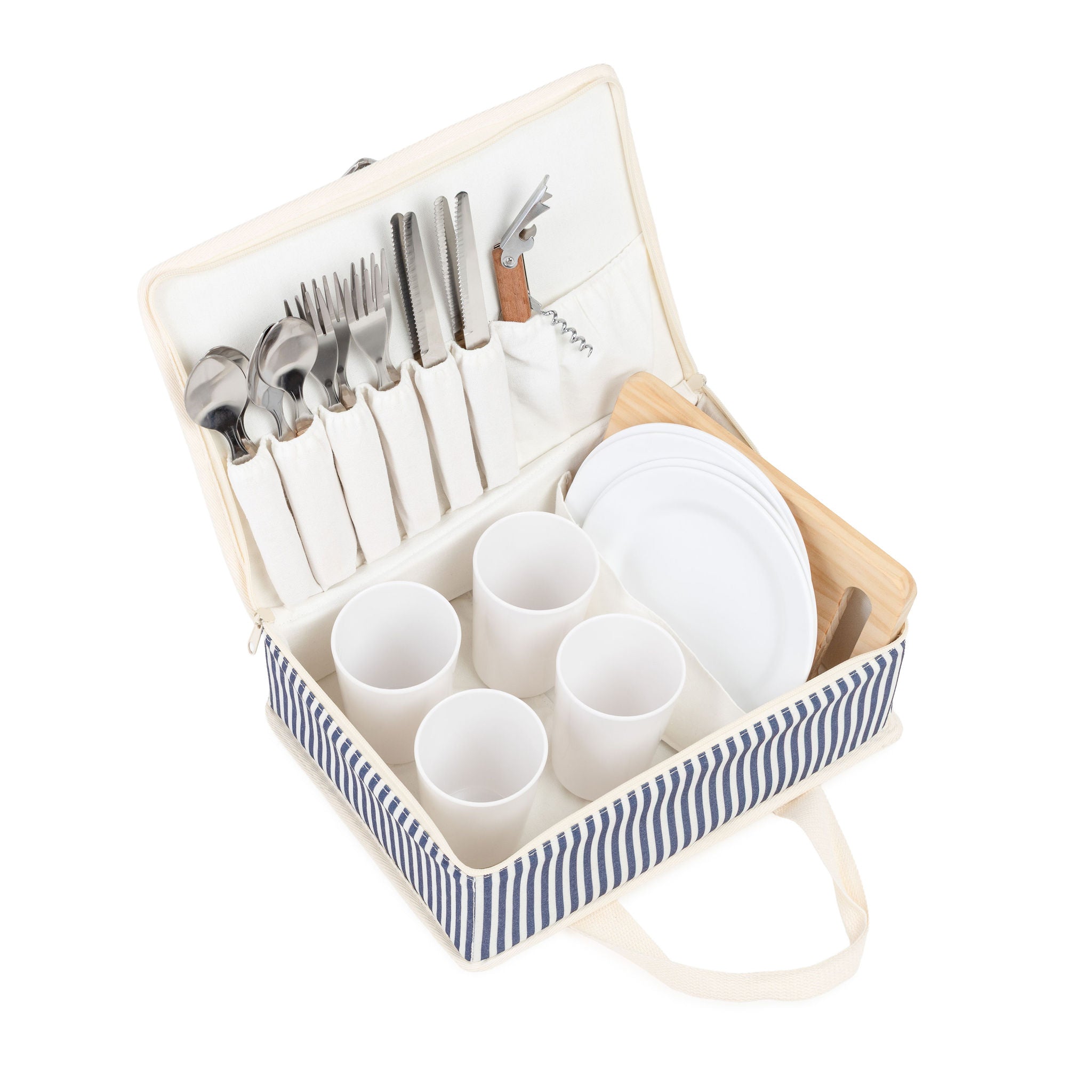 set de picnic con cubiertos y vasos