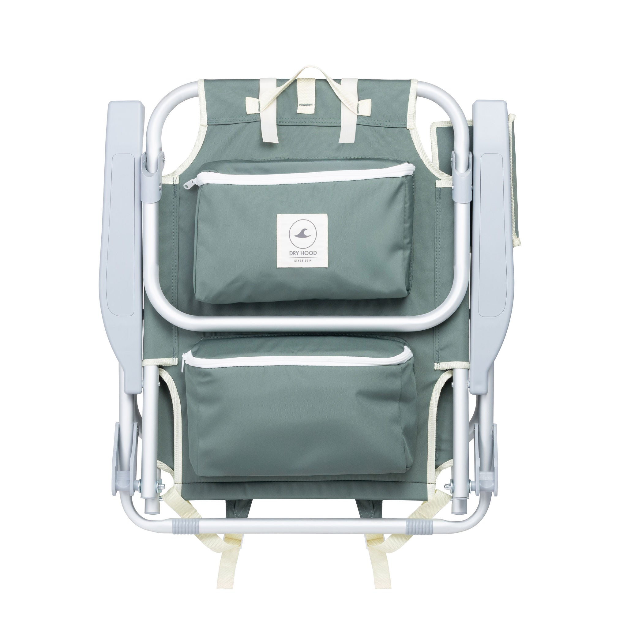 silla de playa mochila verde