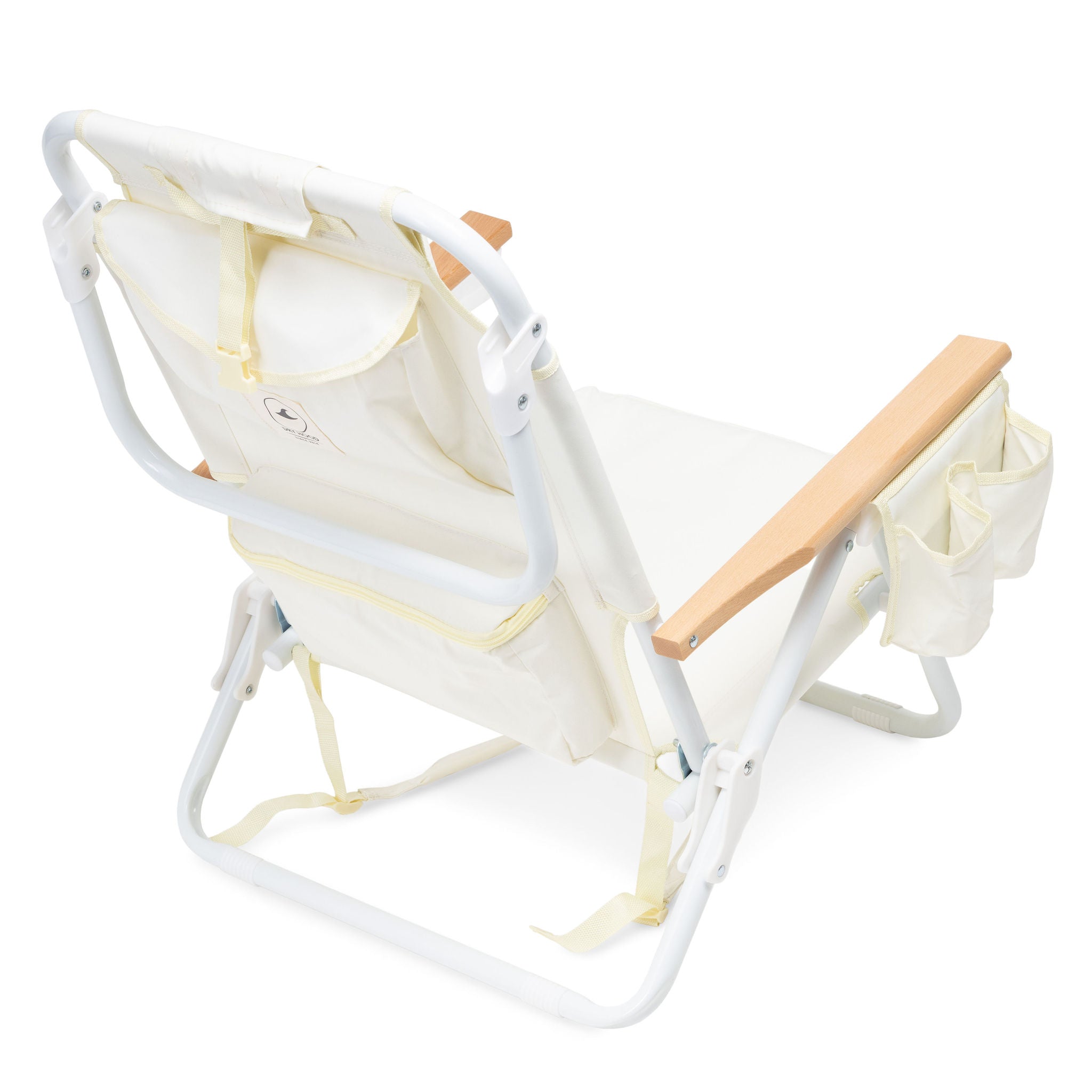 silla de playa con bolsillos traseros