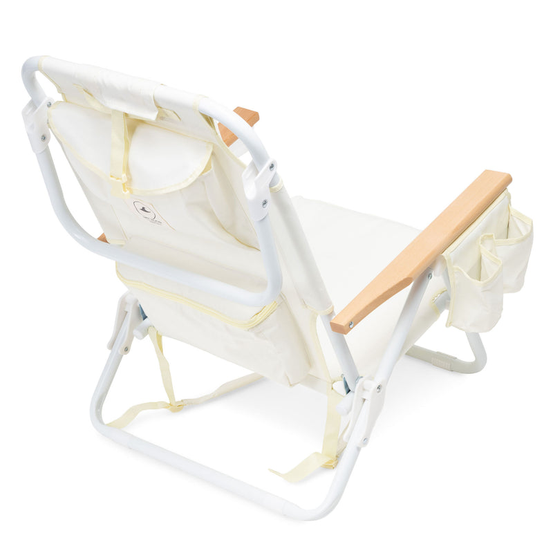 silla de playa con bolsillos traseros