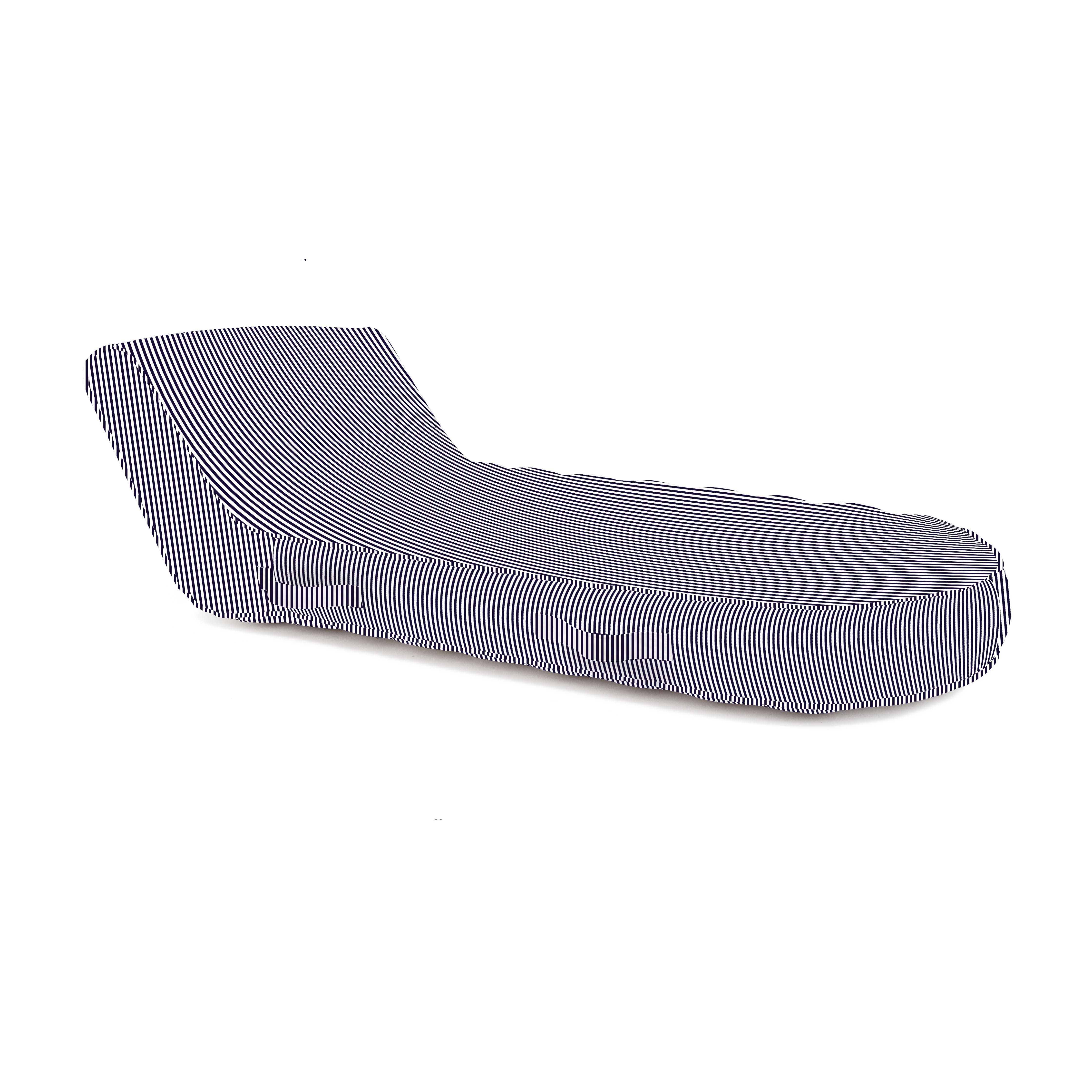 Sillón inflable piscina Santorini lineas azul