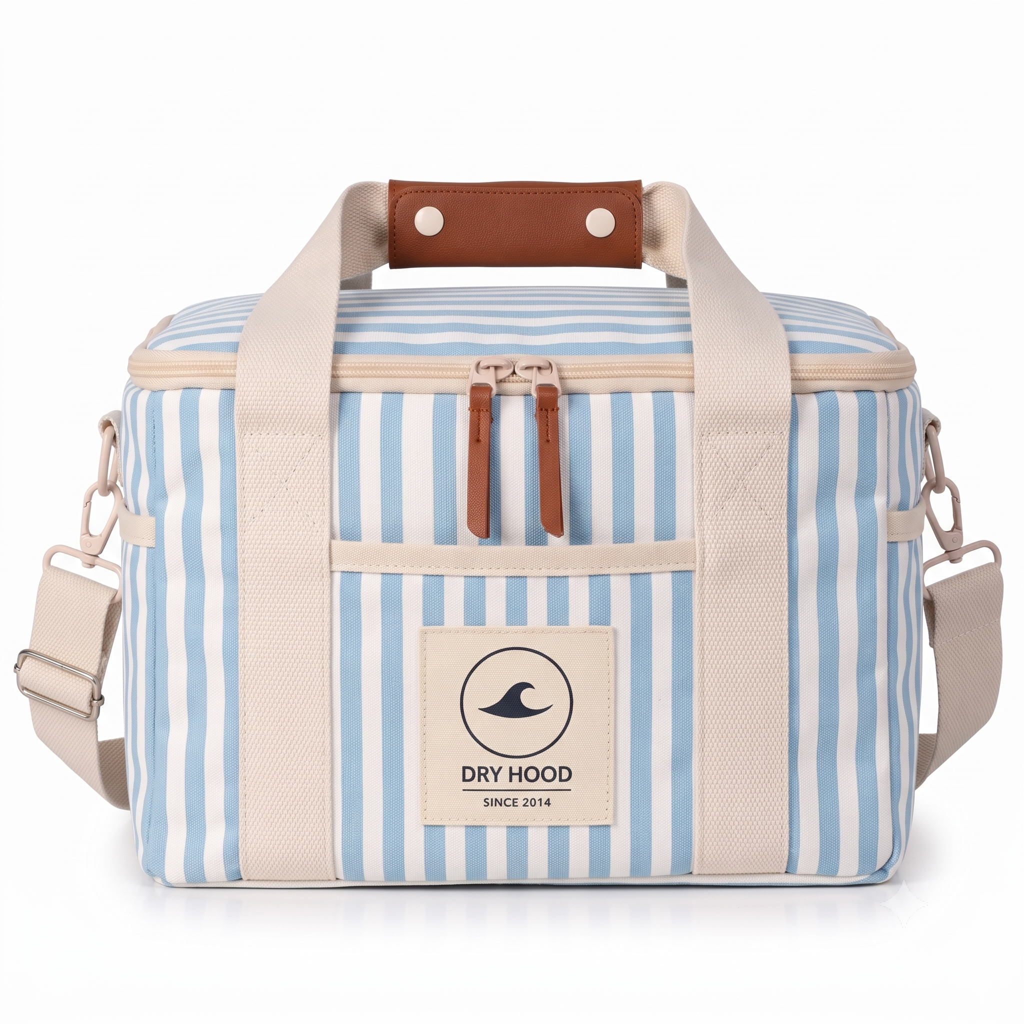 cooler celeste con lineas blando