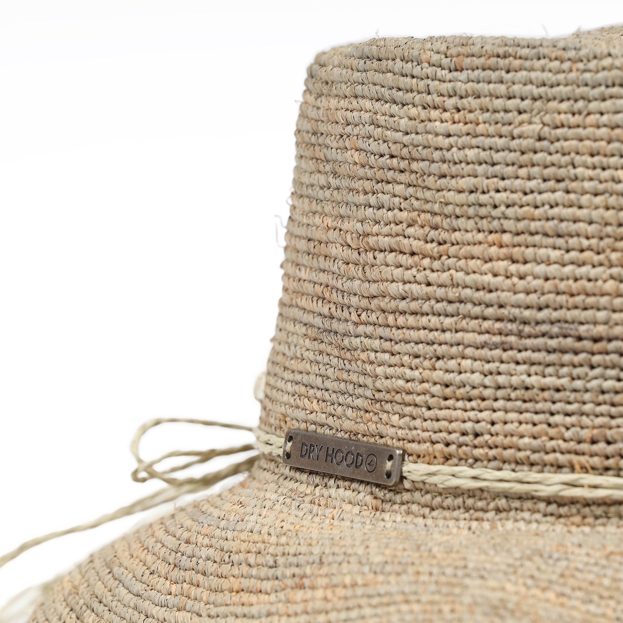 sombrero playa raffia gris