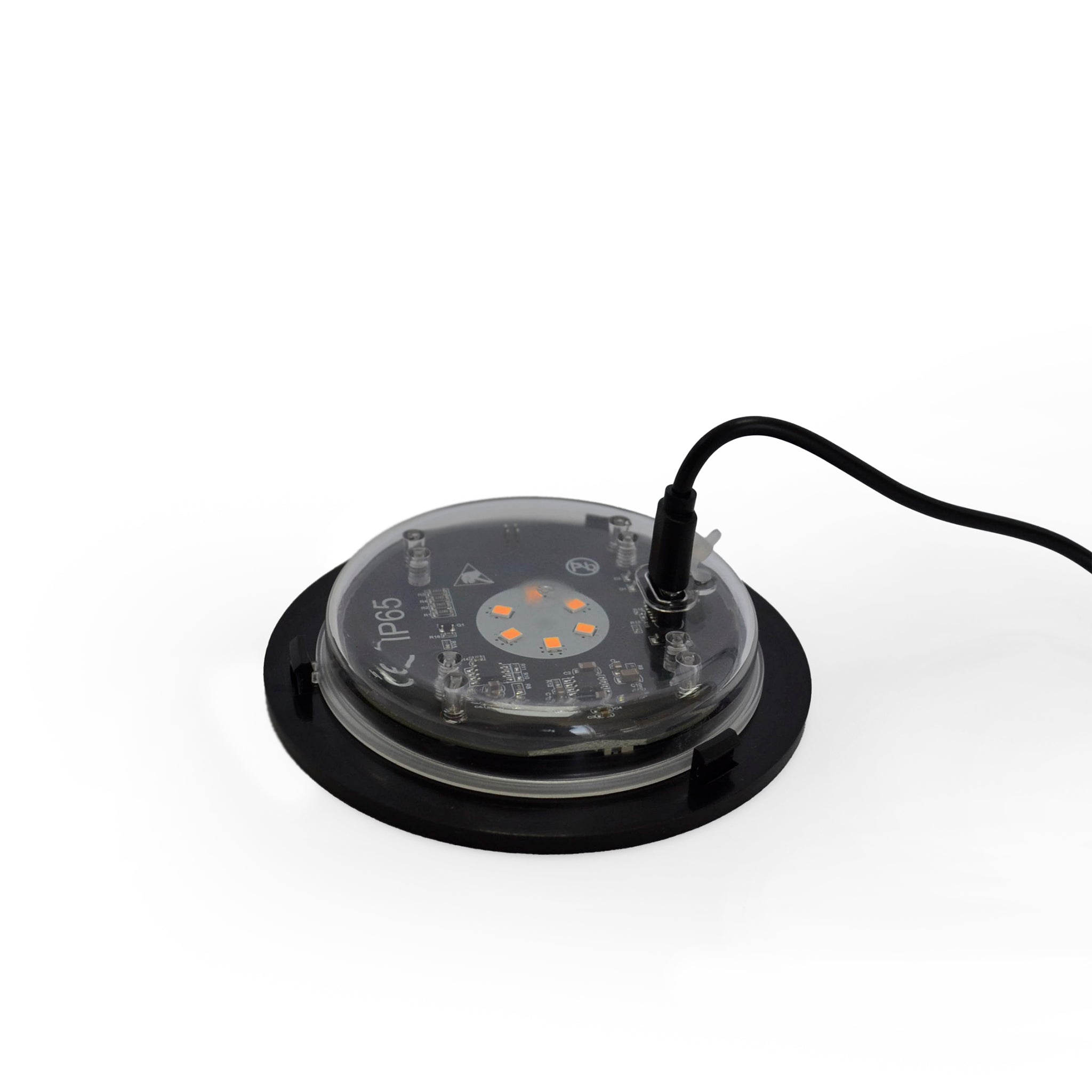 lampara de mesa exterior con panel solar