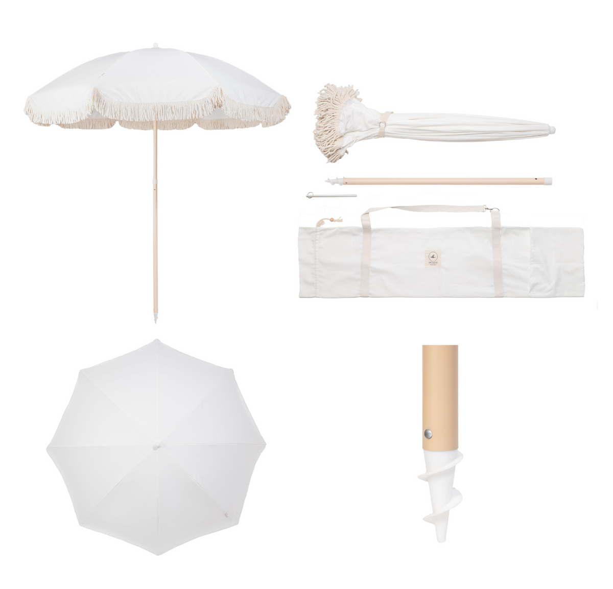 Caracteristicas Quitasol de Playa Vintage Crema