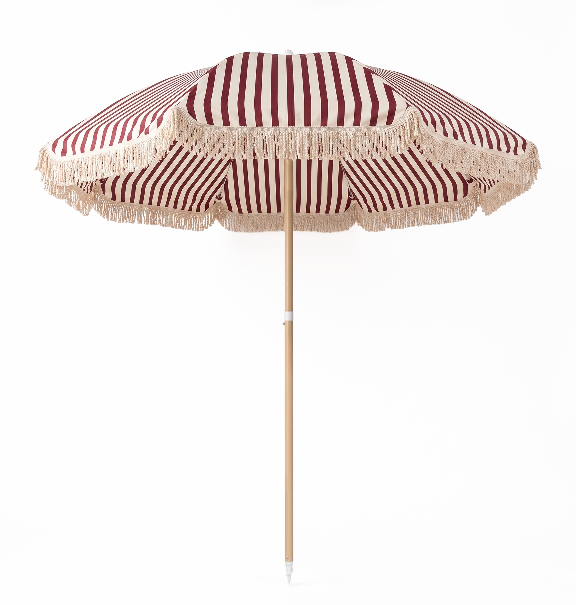 Quitasol de Playa Vintage Rojo Líneas
