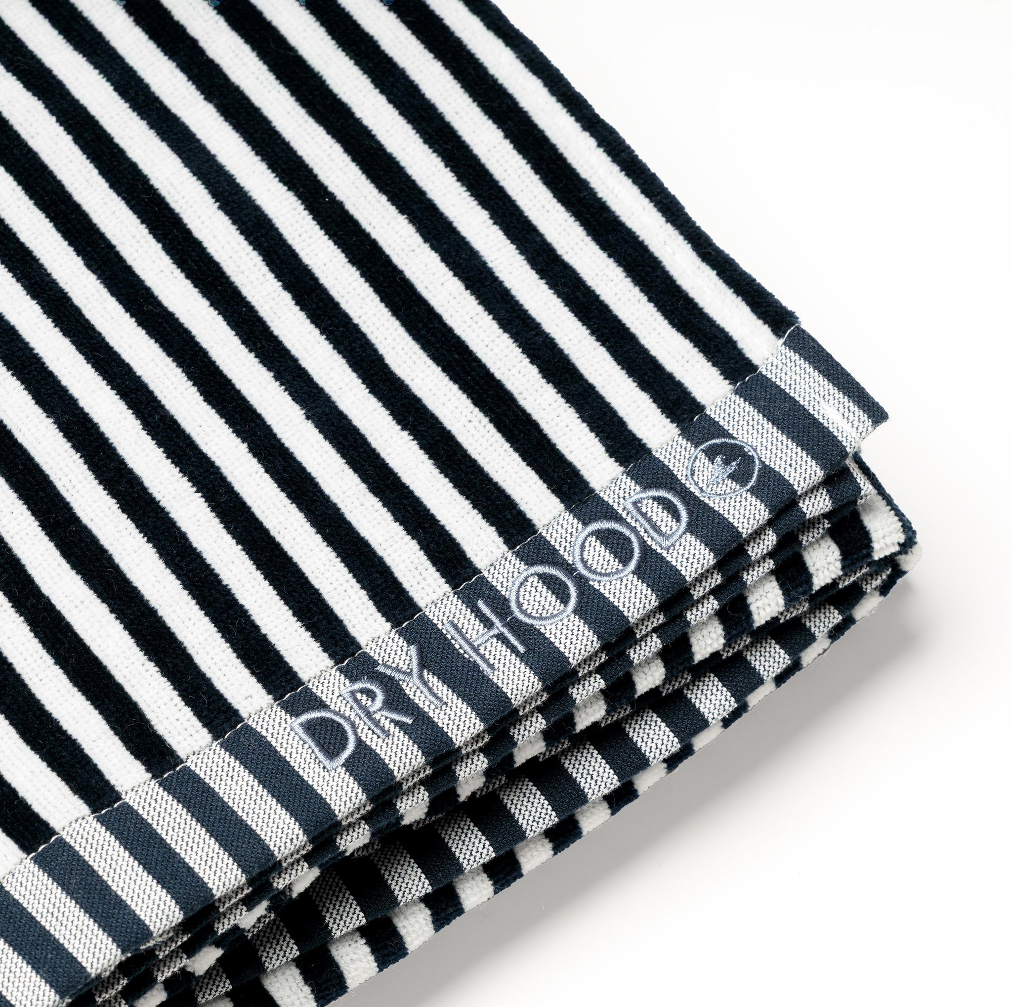 toalla para reposera 100% algodón, lineas azules