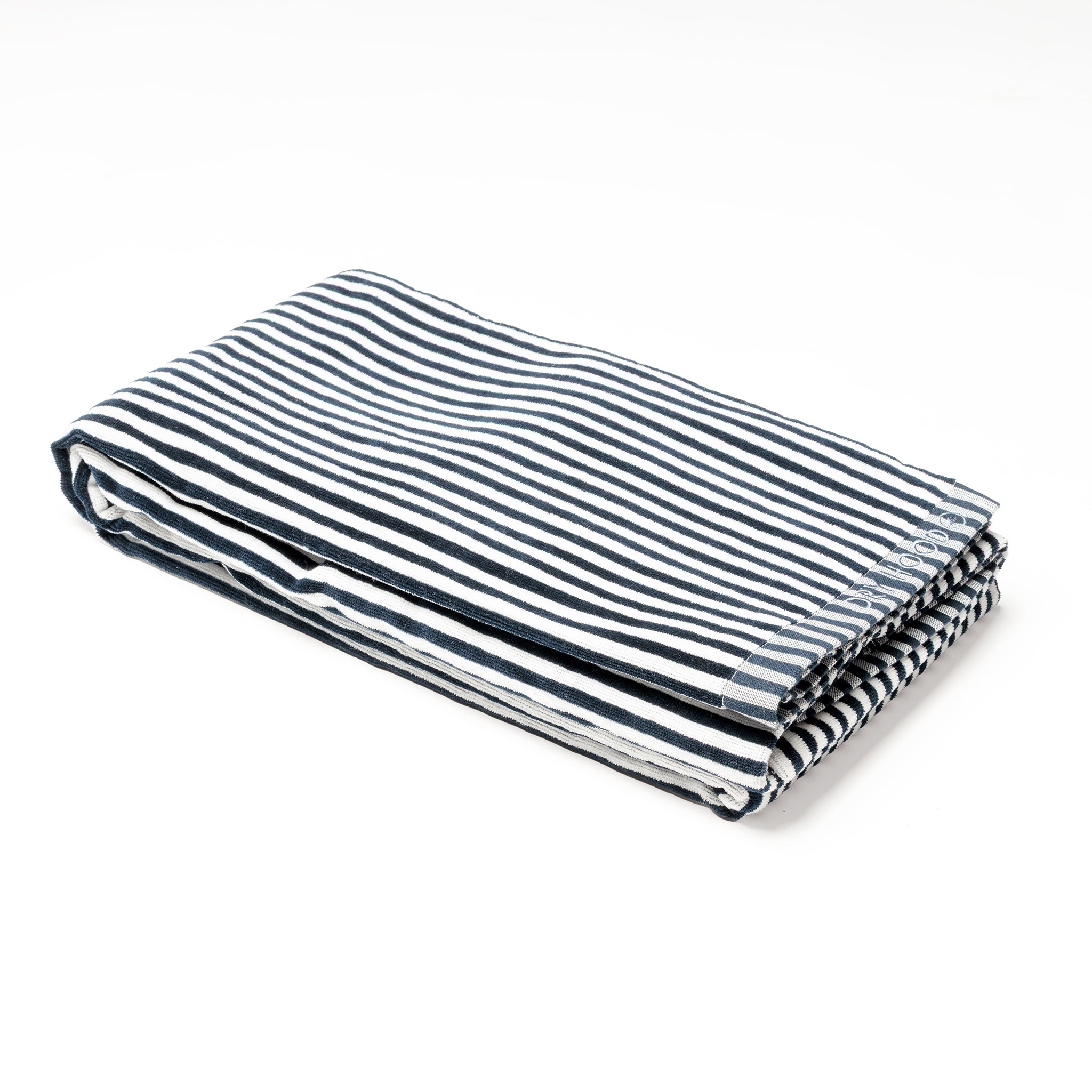 toalla para reposera 100% algodón, lineas azules