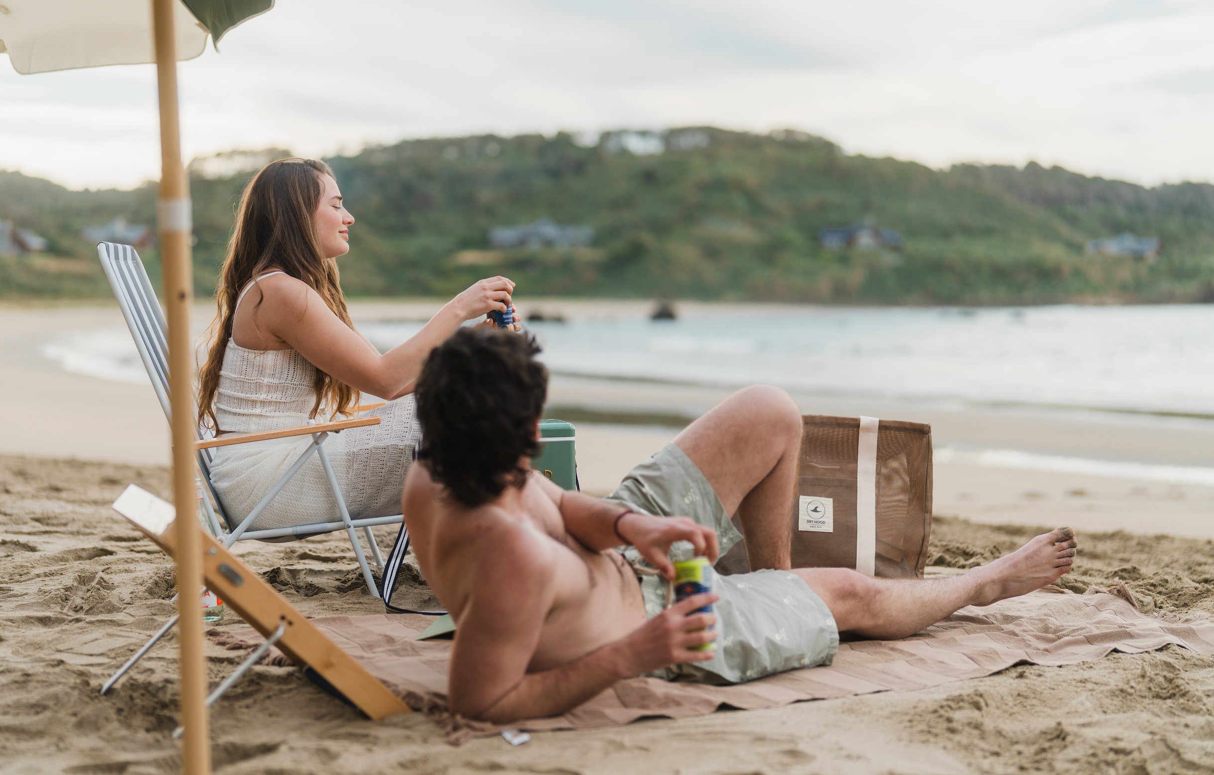 toalla de playa cafe