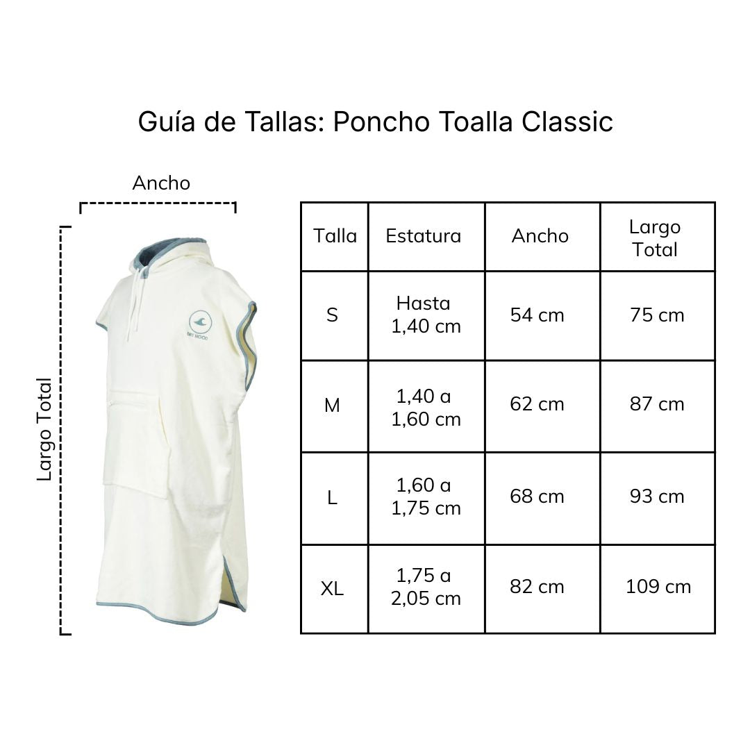 Poncho Toalla Classic Crema