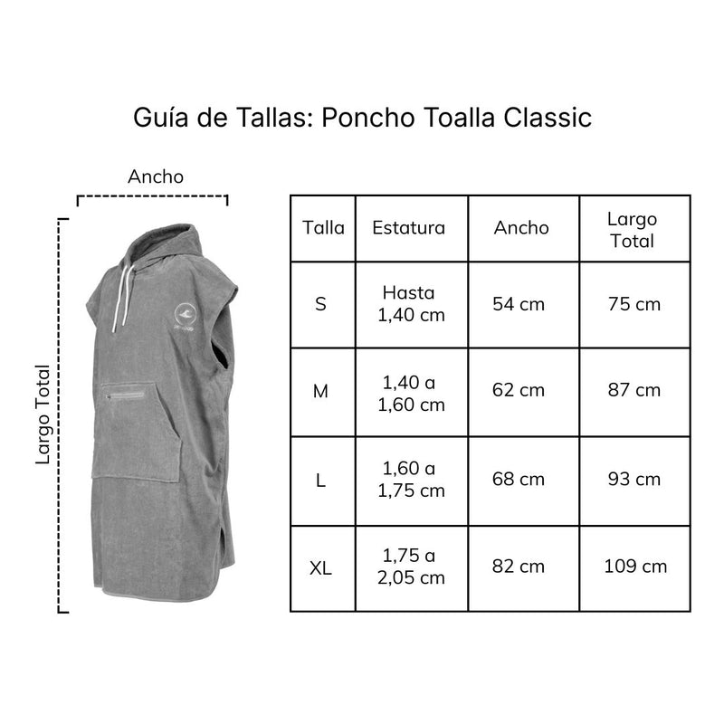 medidas poncho de toalla