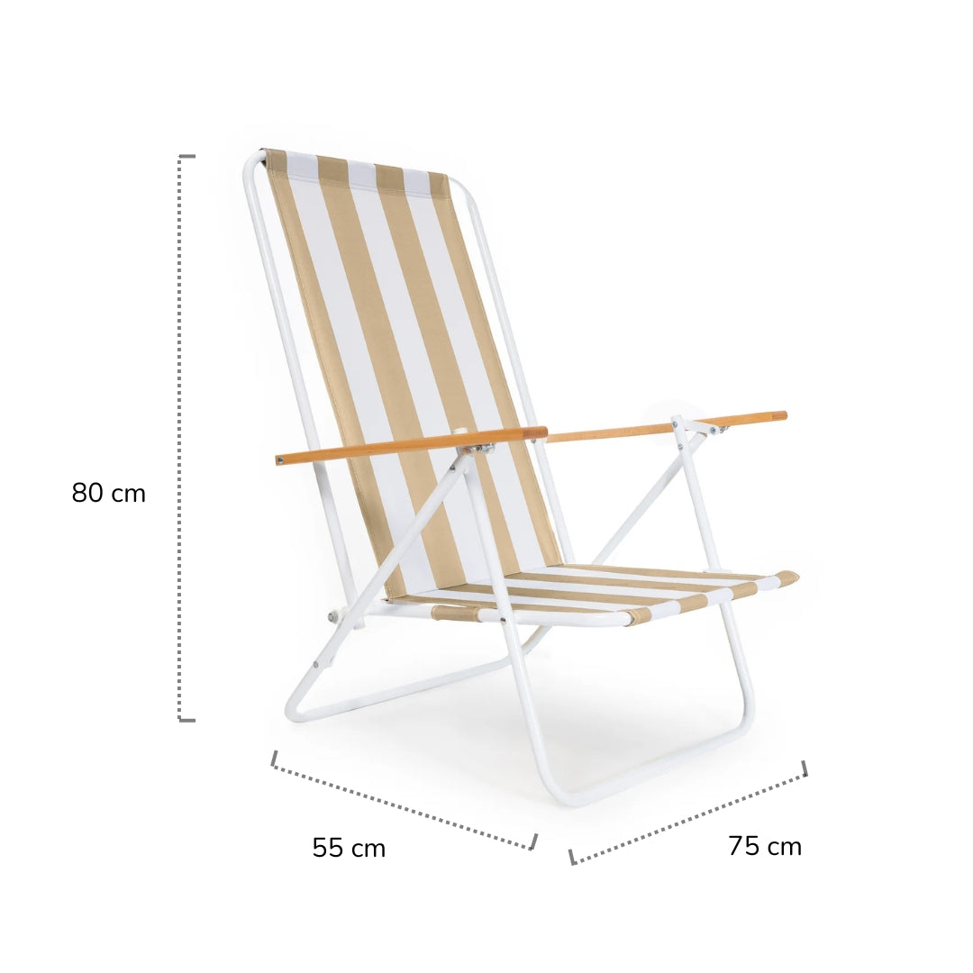 Medidas silla de playa confort beige