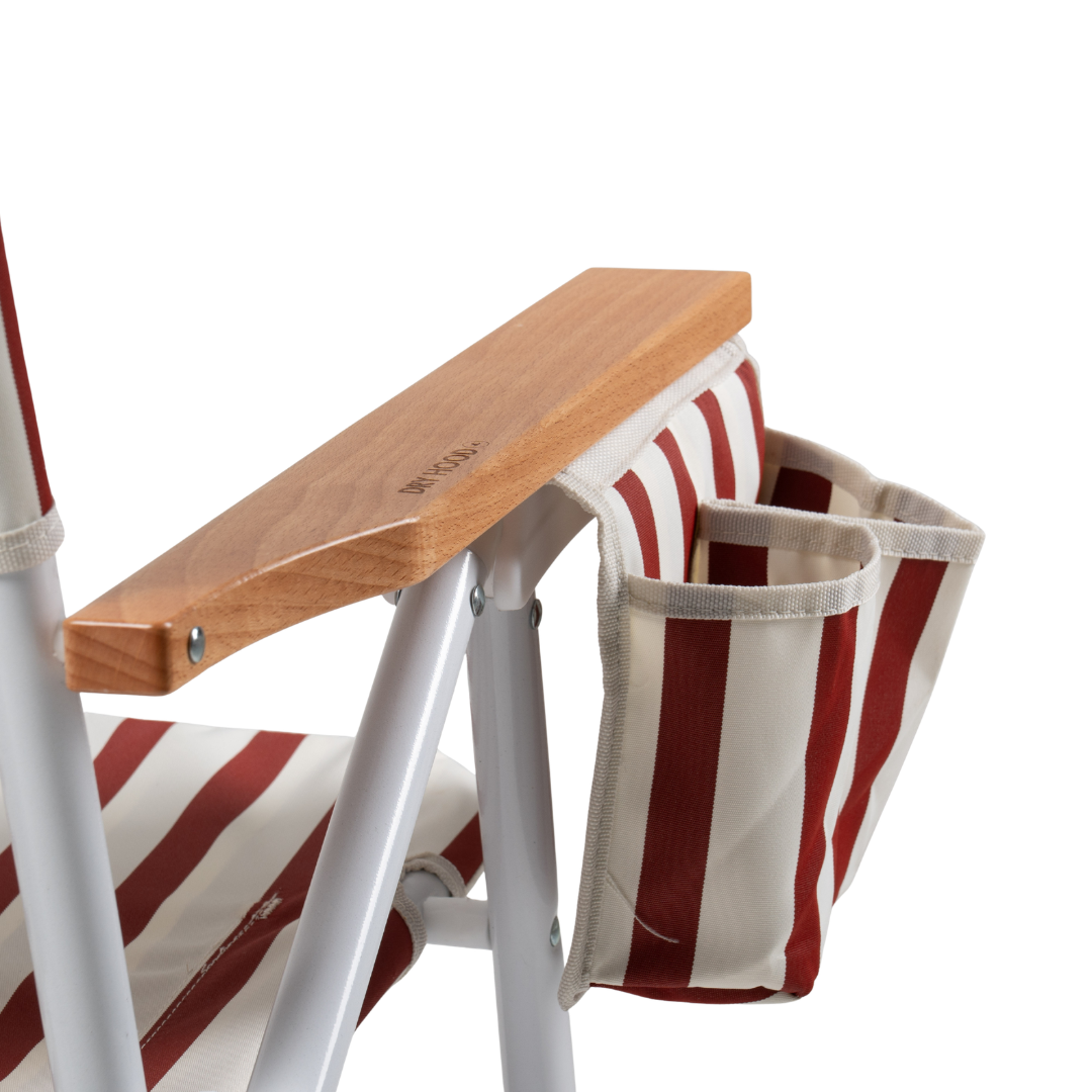 Silla playa Vintage Rojo Lineas, vista 5 | DryHood