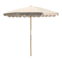 Quitasol de terraza beige lineas