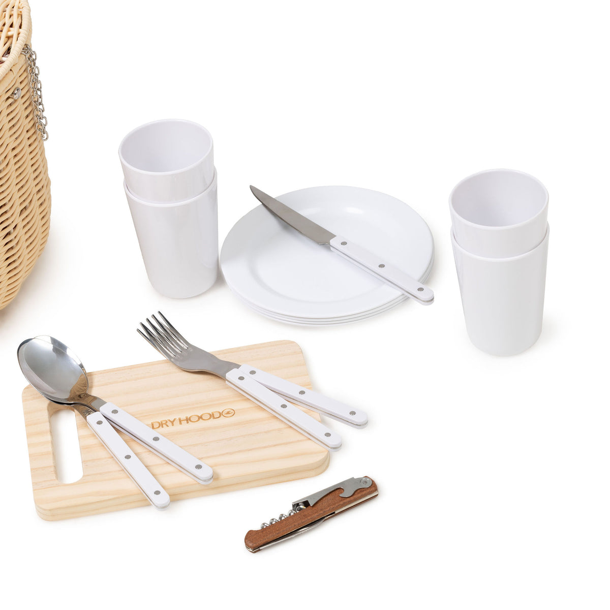 Canasto Picnic rattan para 4 personas 
