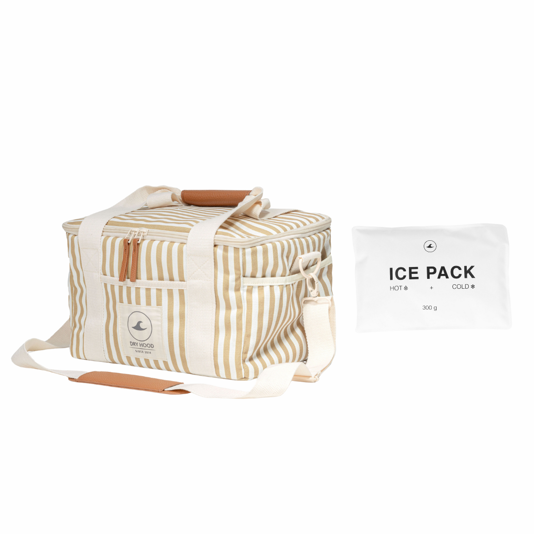 Cooler Daily Beige Lineas + Ice Pack 300 ML