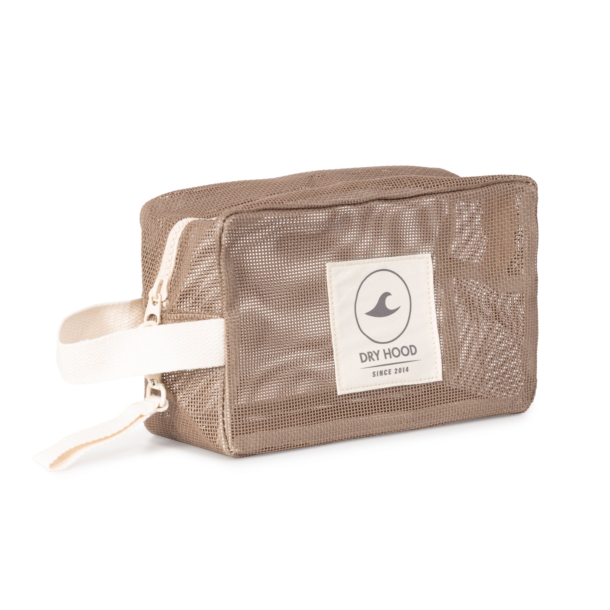 estuche malla cafe