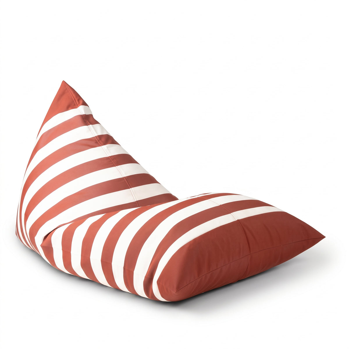 Puff de Exterior Riviera Rojo Lineas
