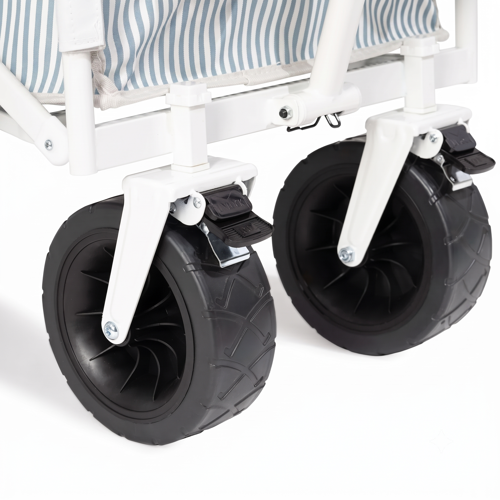 Carrito de Playa Discovery Celeste Líneas
