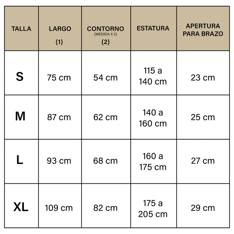 Medidas poncho toalla