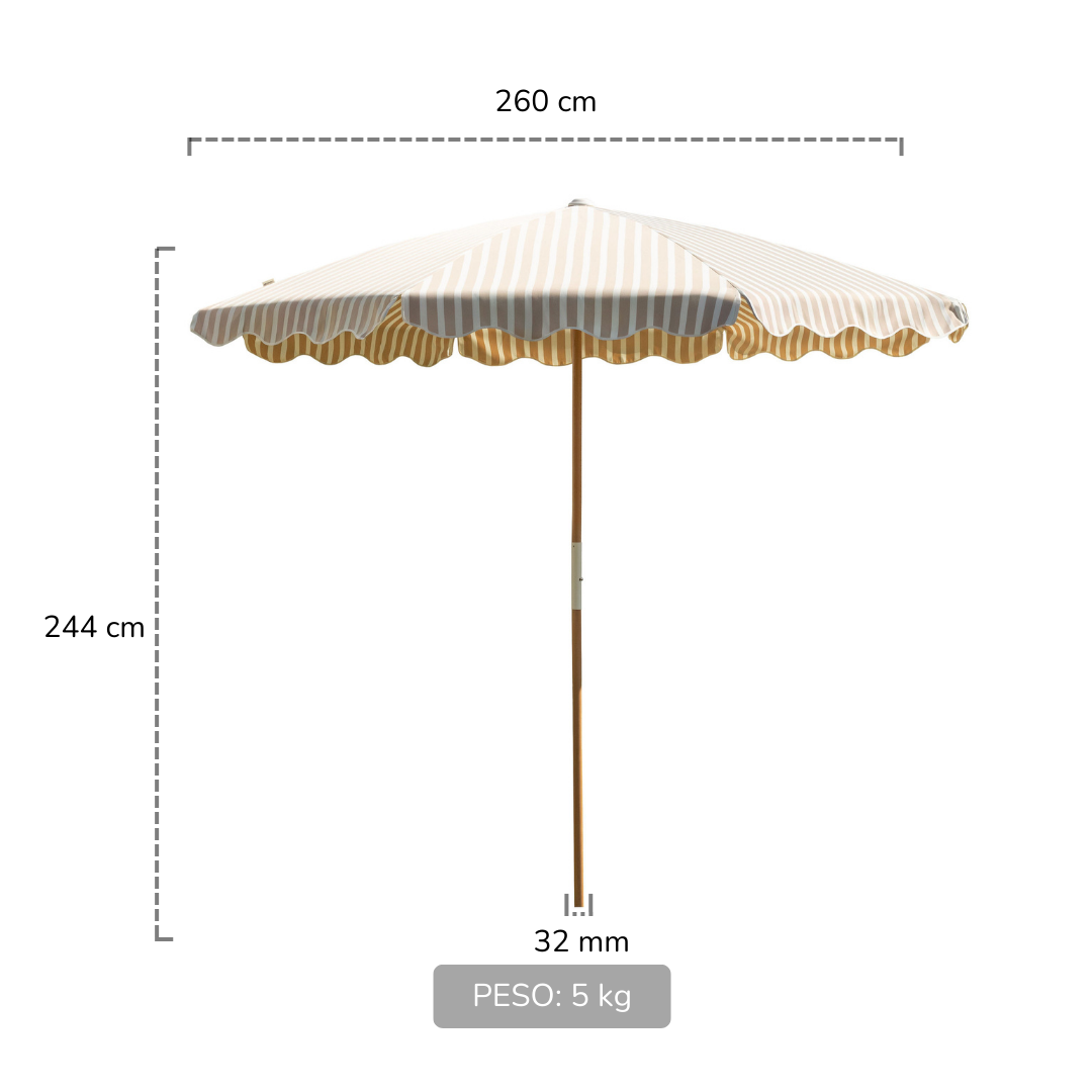 Quitasol de Terraza Lifetime Beige Líneas