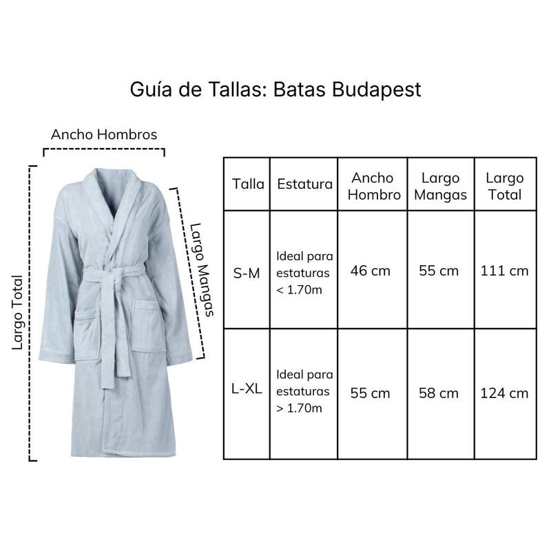 medidas de bata de baño