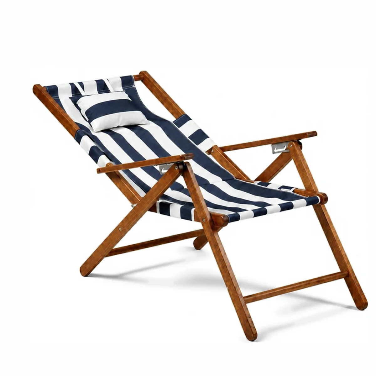 Silla Madera Casablanca Azul Lineas
