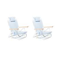 Pack de 2 Sillas para playa Vintage Celeste 