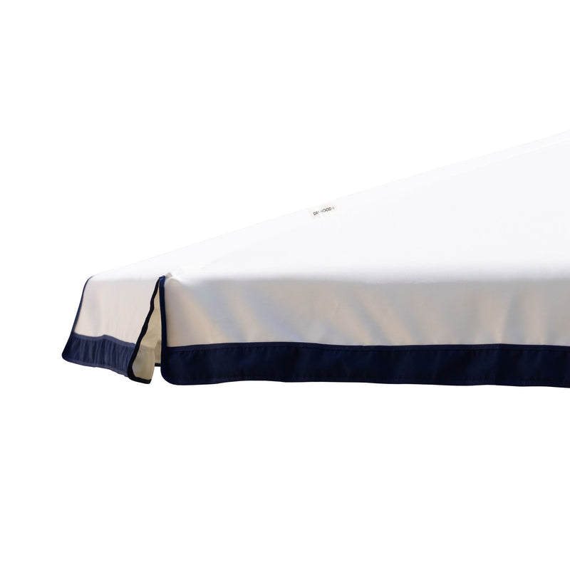 quitasol de patio con borde negro