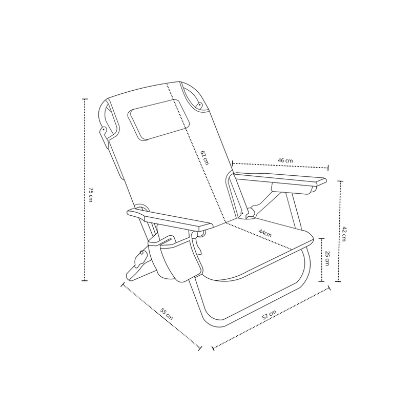 Medidas silla plegable tipo mochila