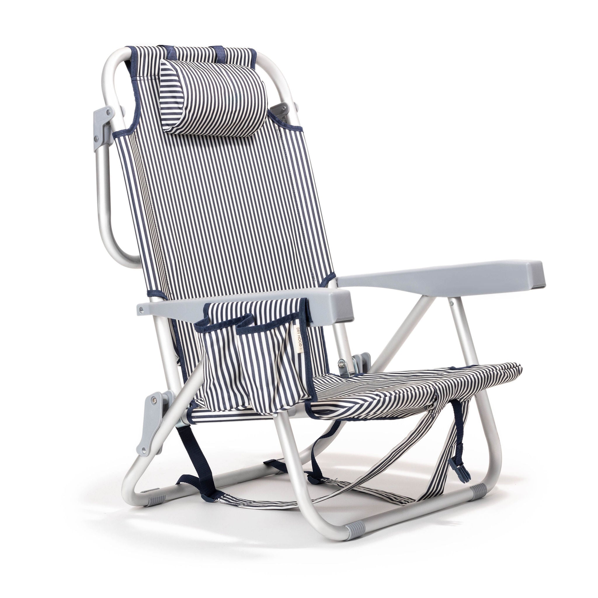 Silla de playa plegable azul