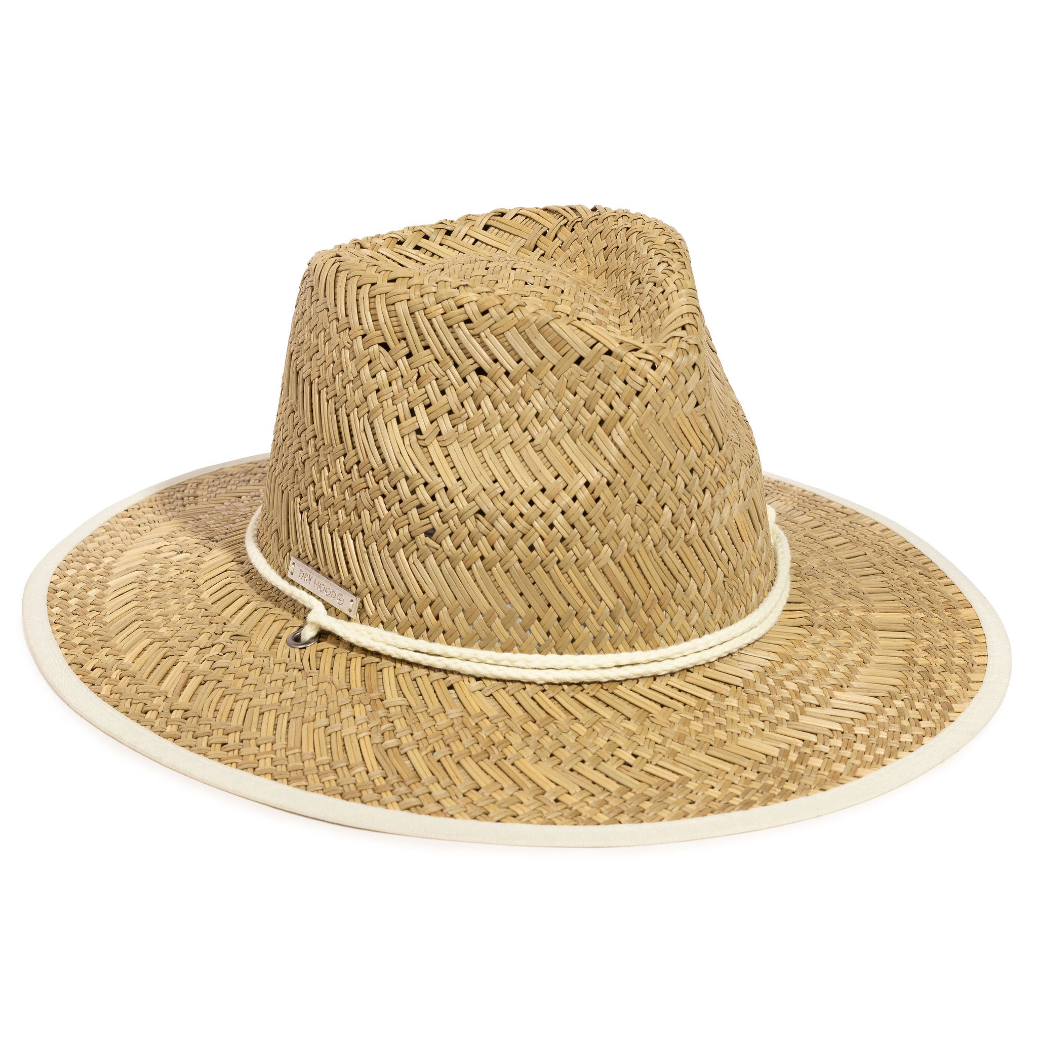 Sombrero de paja para la playa crema