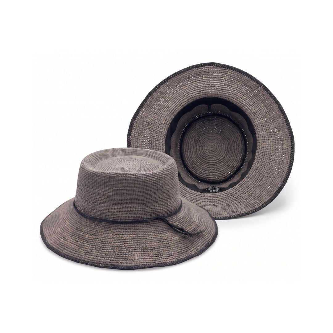 Sombrero Playa Ibiza Gris Linea crochet