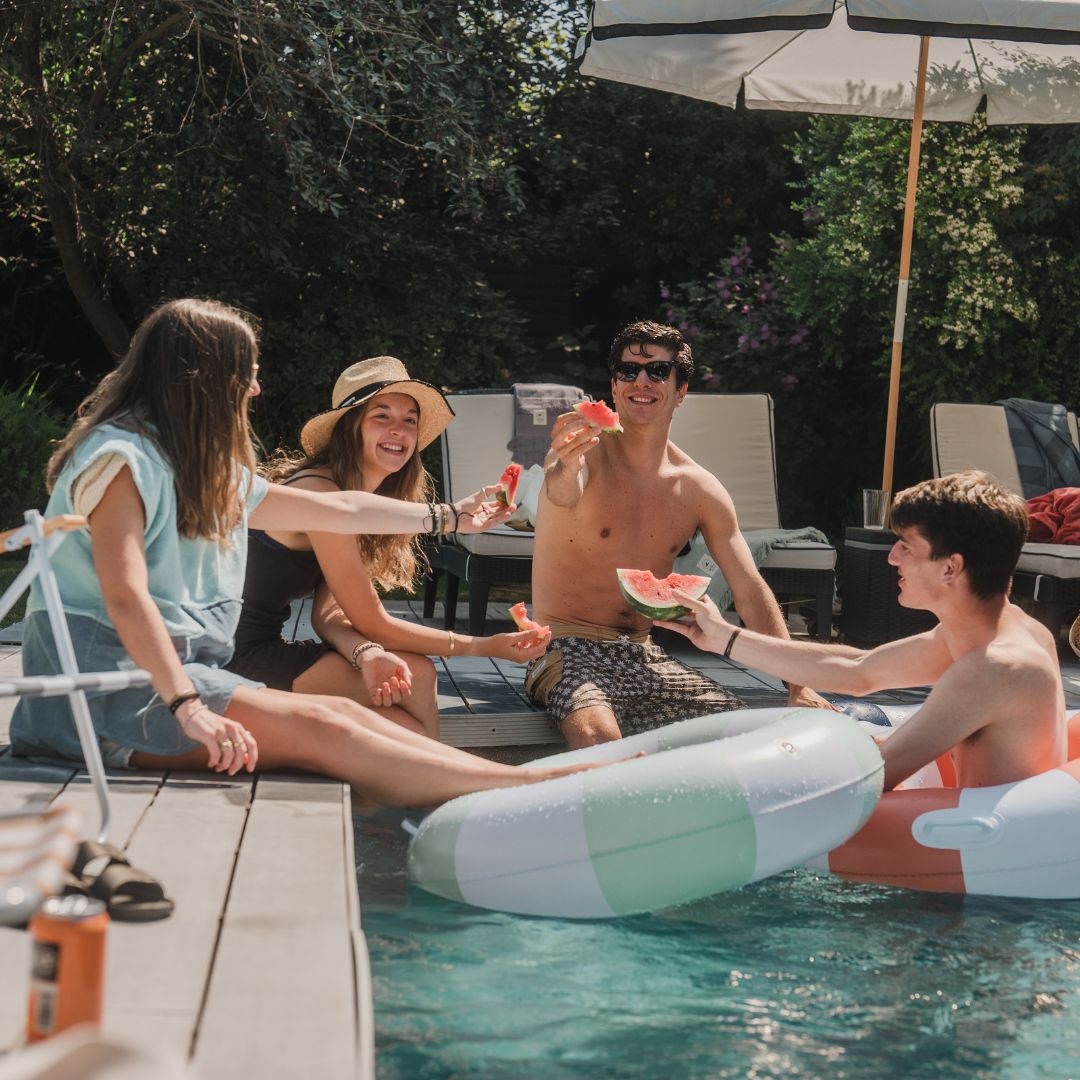 inflable de piscina verde
