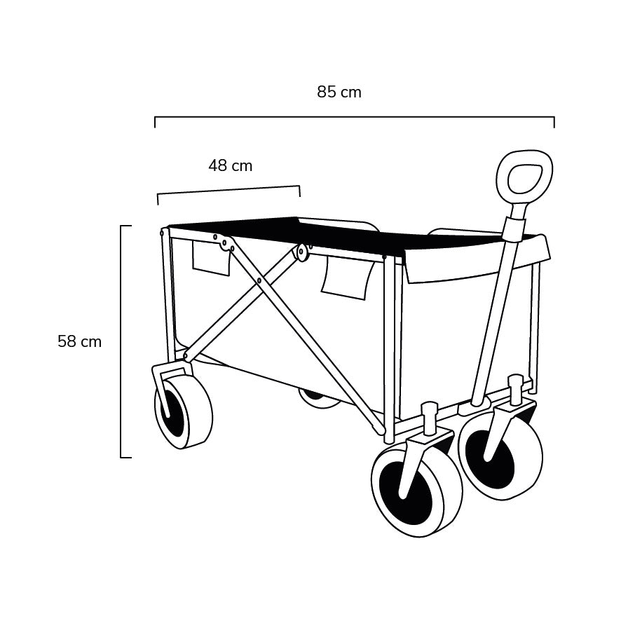 carrito plegable de playa medidas