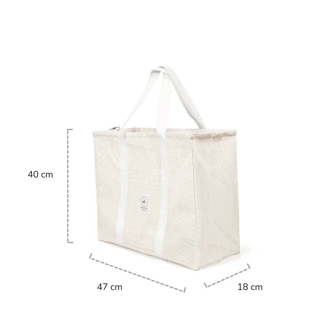 Bolso de playa malla crema