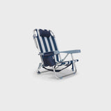 Silla de playa plegable azul