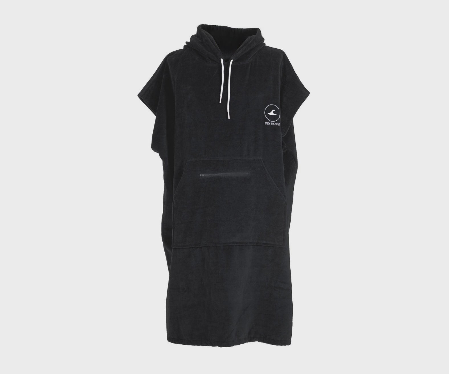 poncho de toalla negro