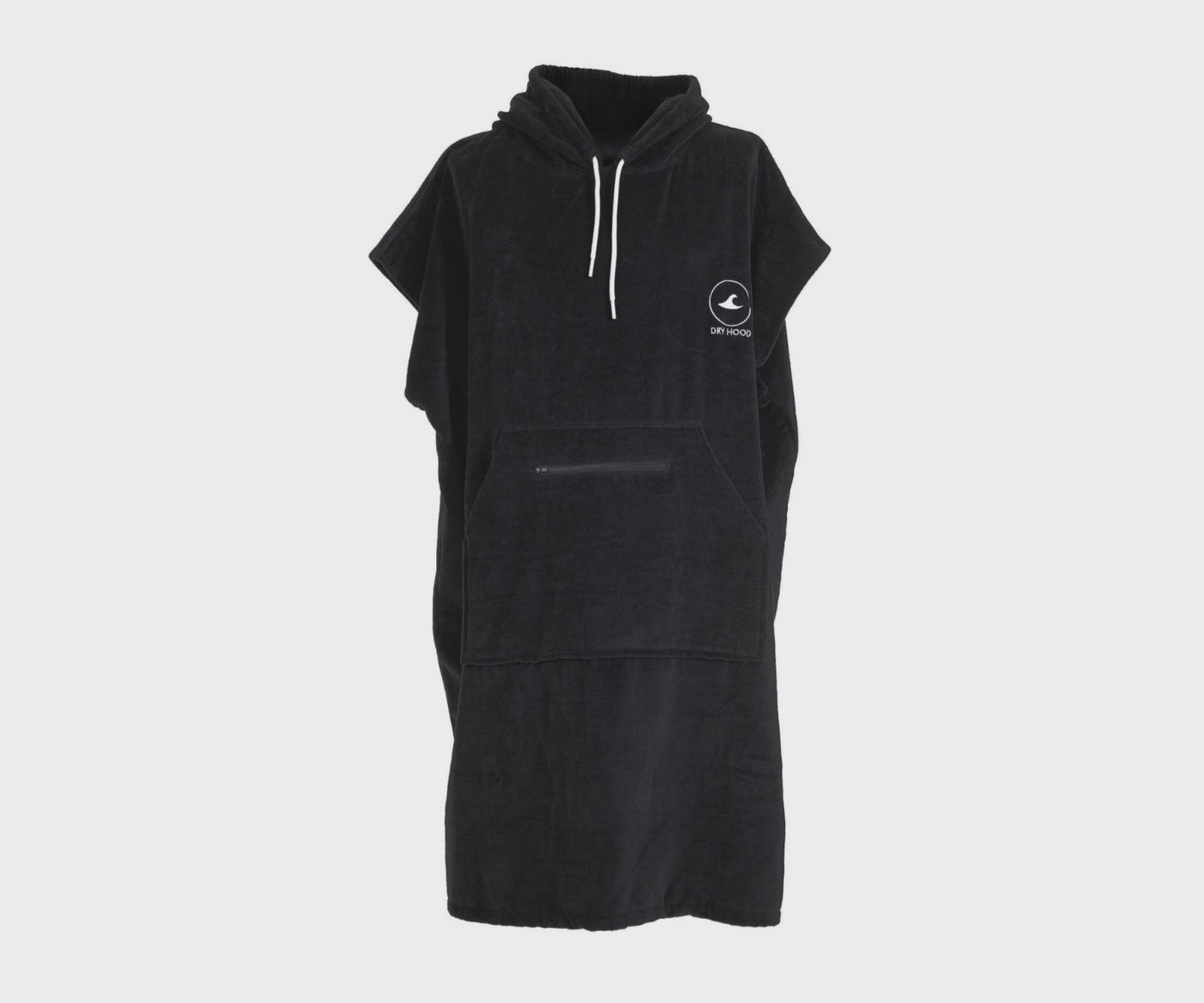 poncho de toalla negro