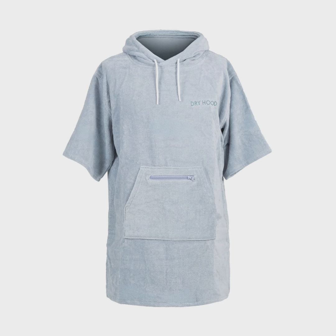 Poncho Toalla Classic surf mangas largas celeste